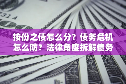 济南按份之债怎么分？债务危机怎么防？法律角度拆解债务分配与风险自保指南