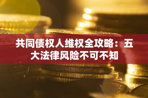 济南共同债权人维权全攻略：五大法律风险不可不知