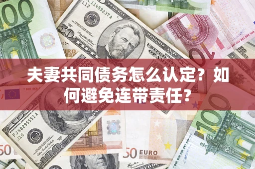 济南夫妻共同债务怎么认定？如何避免连带责任？
