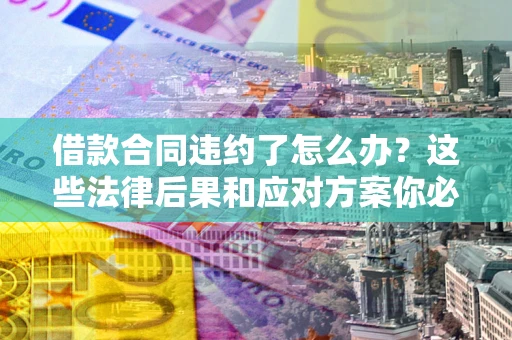 济南借款合同违约了怎么办？这些法律后果和应对方案你必须知道