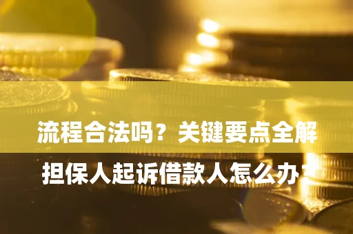 济南

担保人起诉借款人怎么办？流程合法吗？关键要点全解析