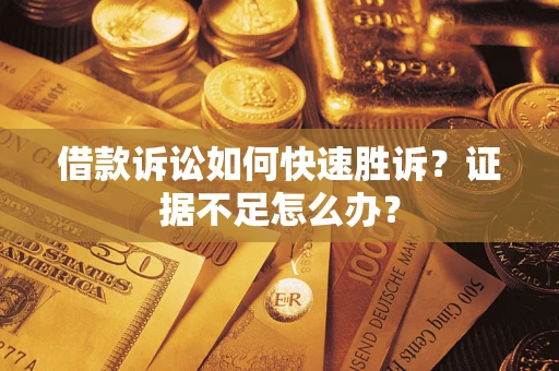 济南借款诉讼如何快速胜诉？证据不足怎么办？