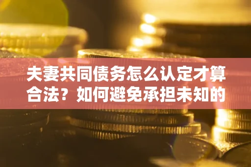 济南夫妻共同债务怎么认定才算合法？如何避免承担未知的债务风险？